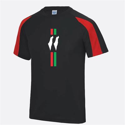 Mode Palästina Flagge Fußball T-Shirt Trend Sommer Kurzarm National 3D Druck Sport Trikot T-Shirts Schnelltrocknend Atmungsaktiv Oberteile