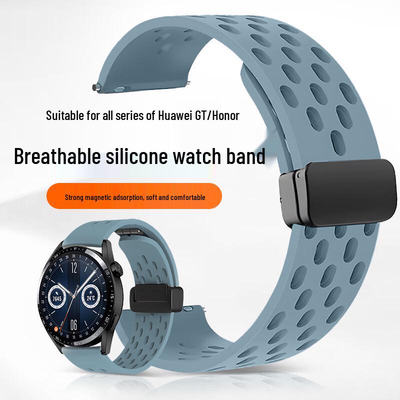 Perforated Silicone Magnetic Smartwatch Strap