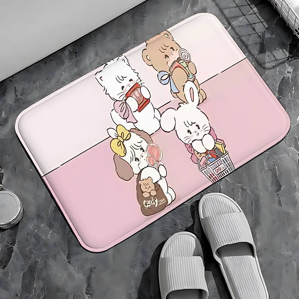 M-Mikkos-Cat Entry Door Floor Mat Festive Decorations Carpet Bathroom Anti-slip Mat Entrance Doormat