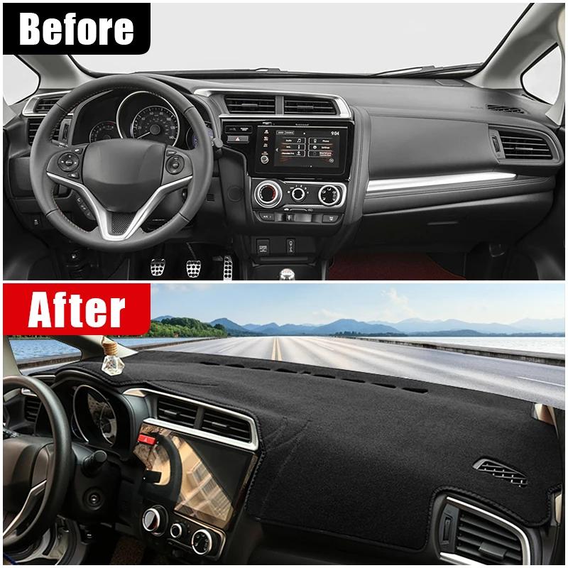 Für Honda Fit Jazz GK5 2014 2015 2016 2017 2018 2019 Auto-Armaturenbrett-Abdeckung, Sonnenschutz, Anti-UV-Teppiche, rutschfeste Matten
