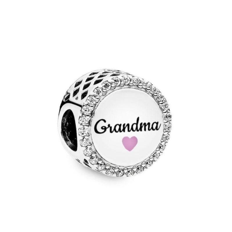 Europe NEW 925 Silver Mom Pendant Charm Love Family Bead Fit Original Pan Thin Bracelet Jewelry For Gift
