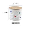 Creative Gemstone Inlaid Ceramic Sealed Jar with Lid, Household Candy Jar, Food Storage Container, Kitchen Storage Box