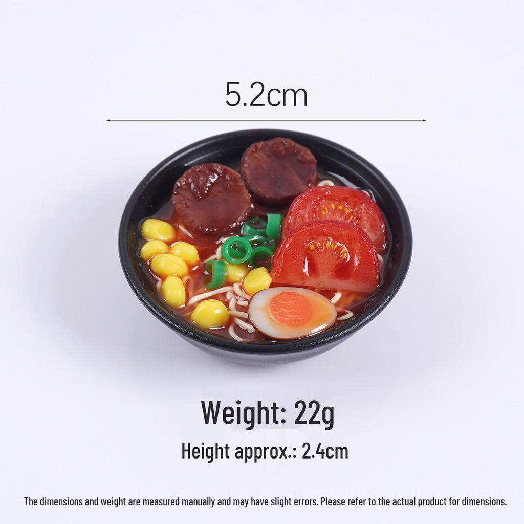 Japanese Ramen Keychain: Large Seafood Noodle Bowl Pendant and Claw Machine Toy