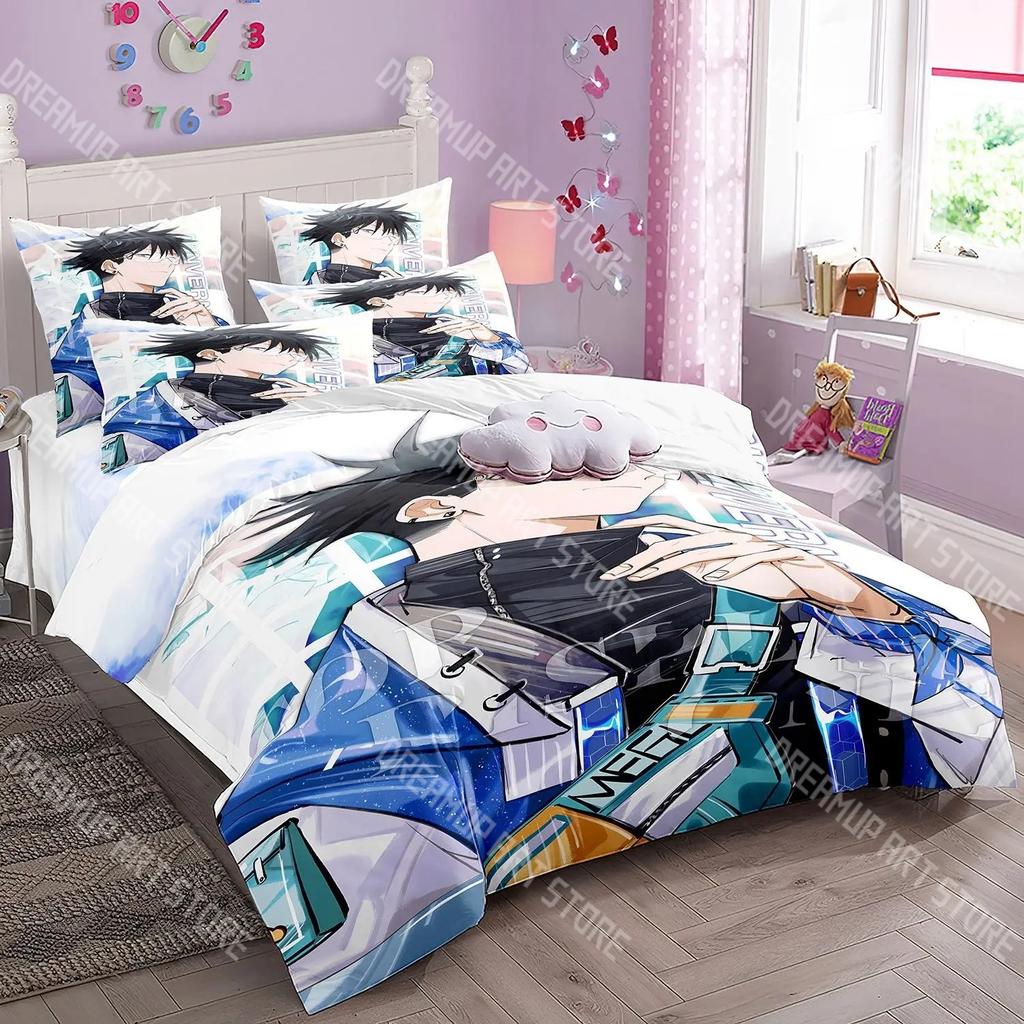 Fashion Anime Jujutsu Kaisen Bedding Set Single Twin Full Queen King Size Bed Set Kids Bedroom Duvetcover Sets Bed Sheet Set