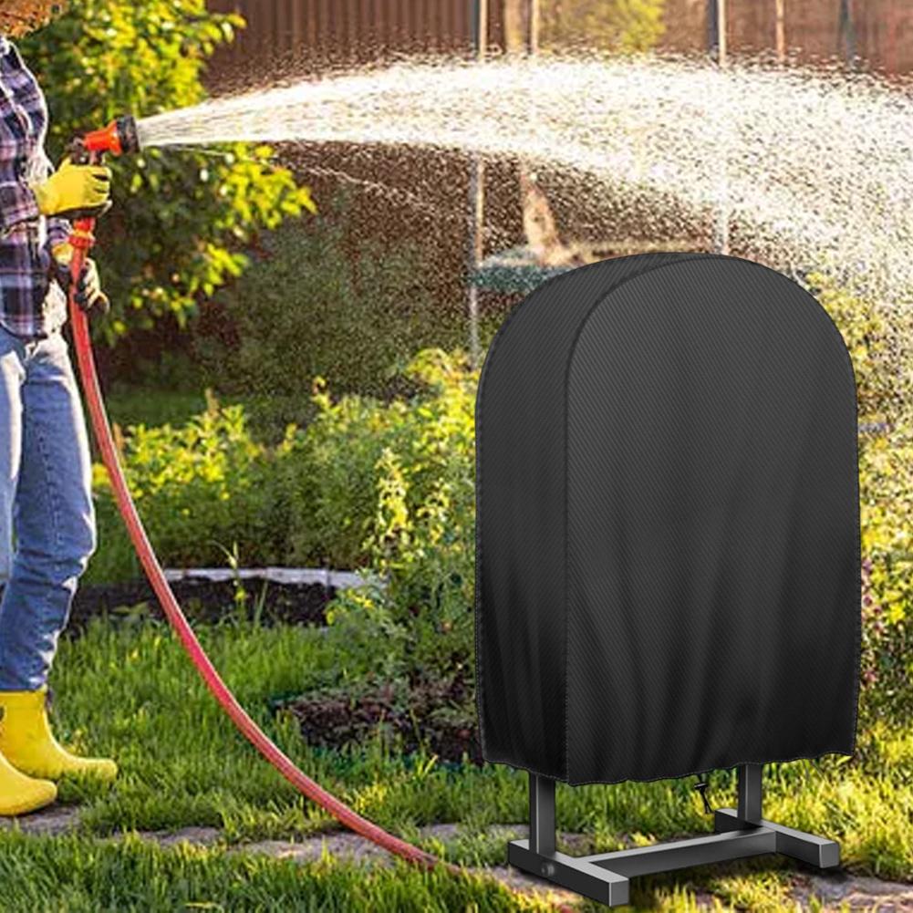 1PC Garden Hose Dust Cover 24*10*24 /30*10*30 Inch 4-Wheel Garden Hose Reel Cart Covers Weather-Resistant Protective Cover