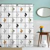 Shower Curtain for Bathroom with Hooks, Black and White Cute Cartoon Colorful Kittens Funny  Long Cloth Fabric Shower Curtain