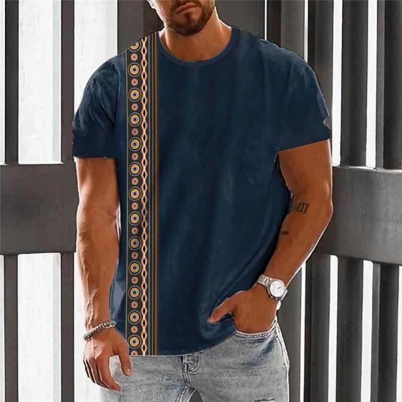 Vintage Men's O-neck Short Sleeve T-Shirts Clothing Oversized Loose Crew-Neck T Shirts Top Outdoor Quick Dry Fitness Sportswear
