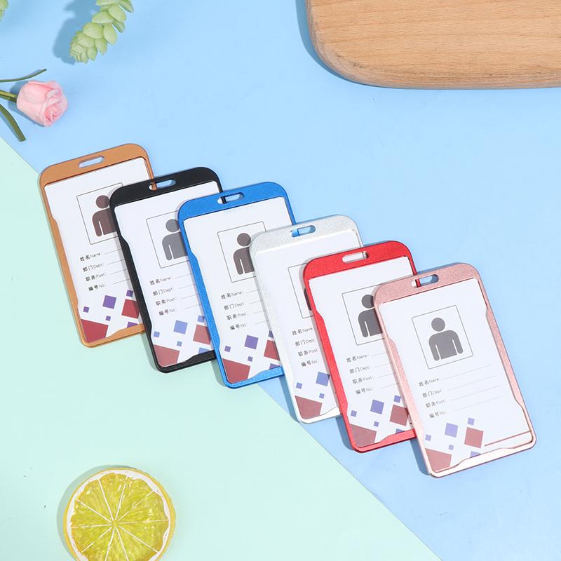 Metal Id Badge Card Holder Business Pass Tag Holder Office Supplies Card Holder