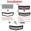 Silver Rhombus Aluminium Car   Mesh Vent Tuning Grille Net 0.31"×0.63" Mesh