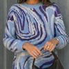 New Casual Irregular Texture Color-Block Street Style Versatile Pullover Sweater