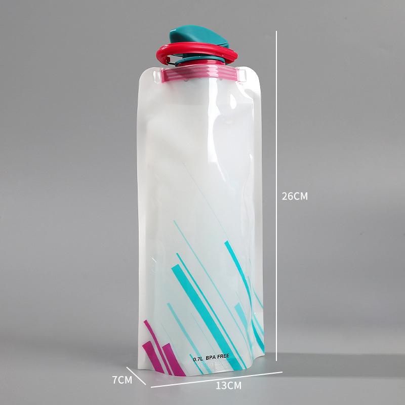 

Складные бутылки для воды Гибкий многоразовый дорожный мешочек Мягкая фляга Мешок для воды с карабином