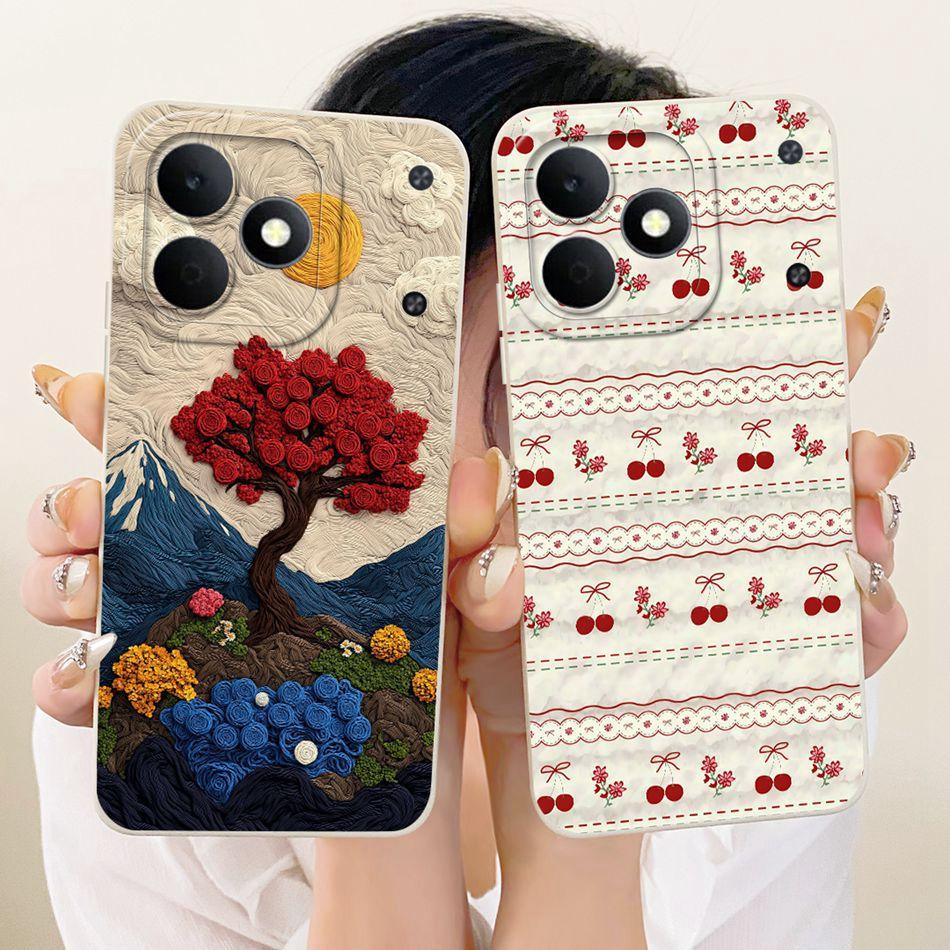 Für Realme Note 80 RMX5388 Niedliche Katze Blume Cartoon Handyhülle Für Realme Note80 4G Weiche Silikonhüllen Stoßfänger