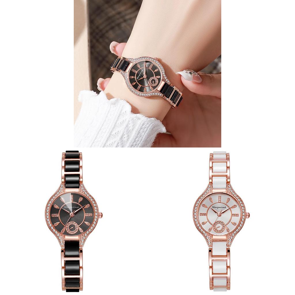 Fashion Year Of The Snake Alloy Ceramic Quartz Watch With Steel Band For Women