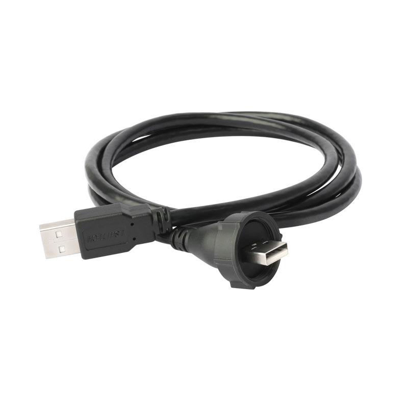 LU20 Threaded connect Waterproof M20 Male Plug Female Socket 1M Extension Cable Wire Panel USB2.0 Connector USB3.0 Data Adapter