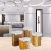 Airtight Cereal Storage Container Large Capacity Compartment Sealed Multigrain Can With Measuring Cup