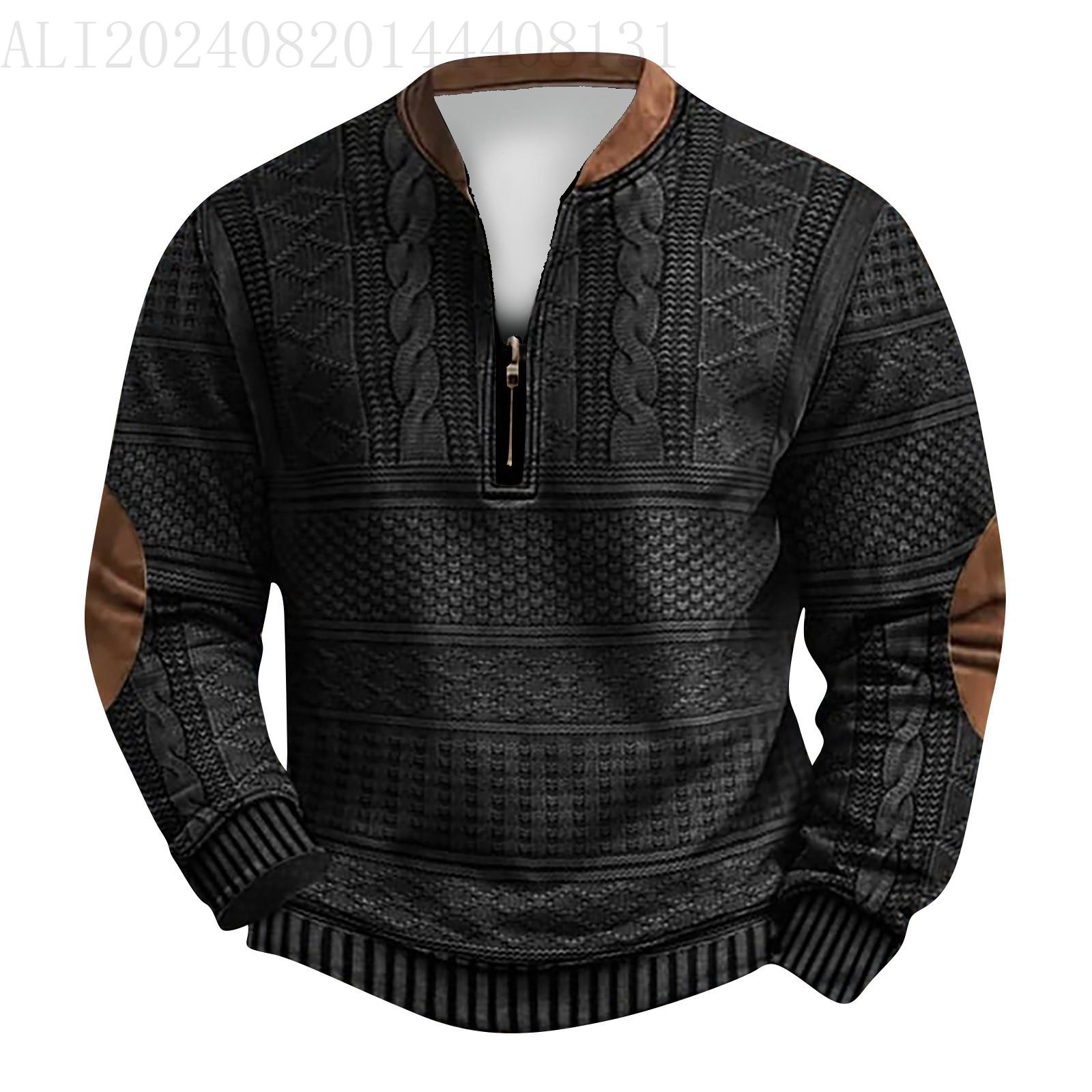 

Мужская повседневная толстовка в стиле ретро с градиентным принтом L чёрный