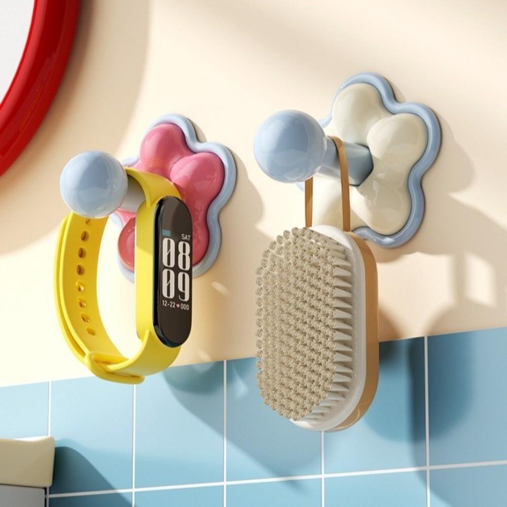 6PCS/SET Plastic No-drill Hook Stable Support Storage Hook Durable Wall Hook Toilet
