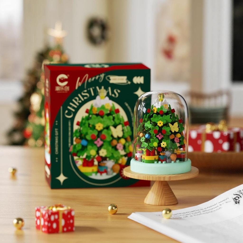 Santa Claus Building Blocks Small Particles Assembled Educational Leisure Toys Ornaments Snowman Christmas Tree Christmas Gifts