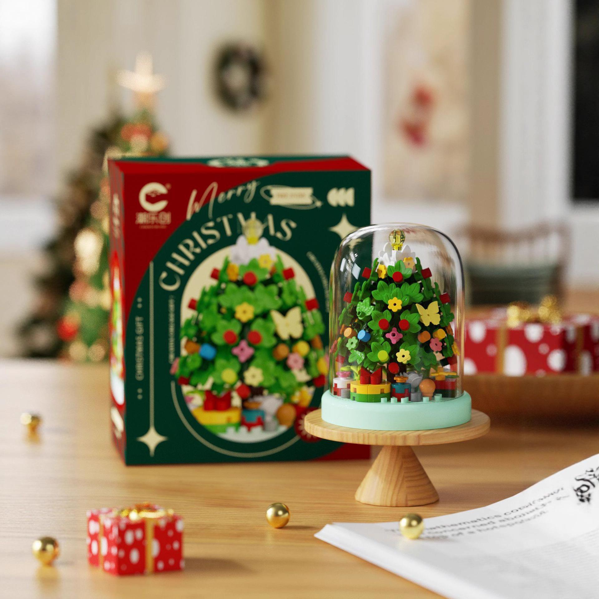 Non-Toxic Santa Claus Building Blocks Small Particles Assembled Educational Leisure Toys Ornaments Snowman Christmas Tree Christmas Gifts