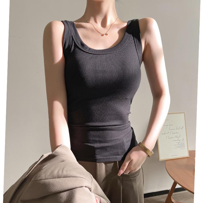 Women's Spicy Ribbed Knit Modal Tank Top - Spring & Autumn Layering Camisole