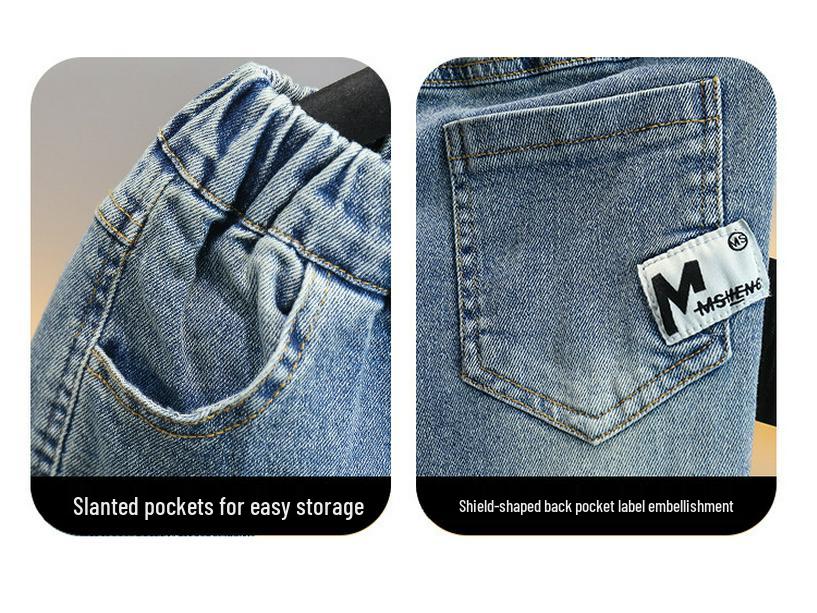 Boys' Autumn 2025 Loose-Fit Jeans - Trendy Style for Kids