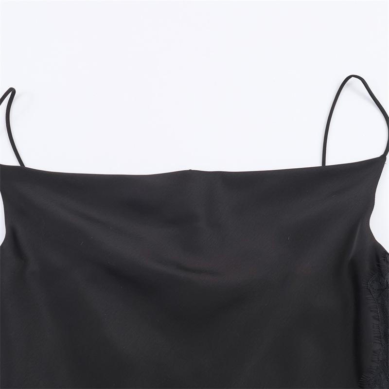 Winter 2025 European & American Style Sexy Silk Satin Dress for Women