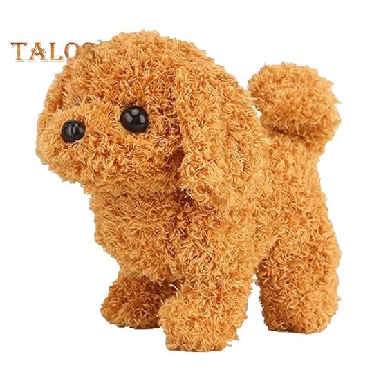 

Игрушка-робот-щенок, реалистичная роботизированная собака, интерактивная электрическая плюшевая собака, которая ходит и лает, подарок на день рождения, Рождество для детей C