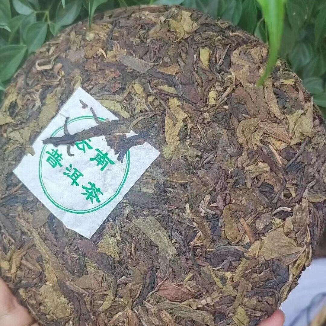 357г Юньнаньский сырой чайный пирог Пуэр 2014 Золотой лист Шэн Пуэр Чай Чайный торт Пуэр — фото 11