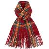 Classic Long Tassel Neckscarf Soft Women Thickened Scarf Soft Plaid Knitted Scarf  Spring