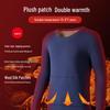 YaLu Men's Fleece-Lined Thick Thermal Underwear Set with Wool Patches