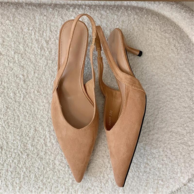 Fashion Eilyken Fashion Pointed Toe Women Pumps Designer Leopard Print Thin Low Heels Party Dress Slingbacks Ladies Shoes