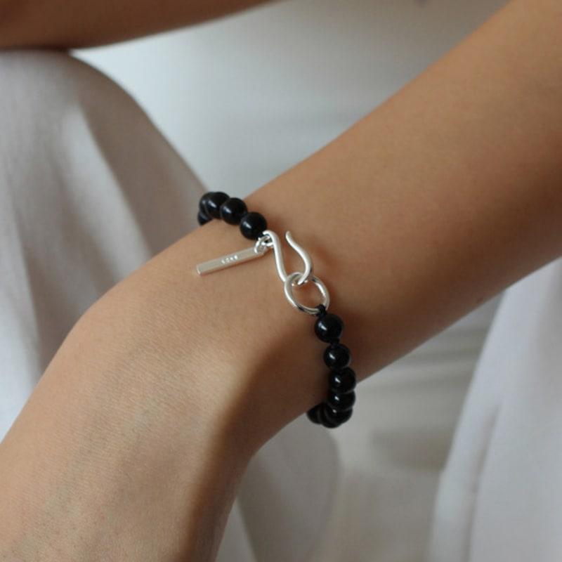 NORMALLEE [Silver 925] S Onyx Bracelet