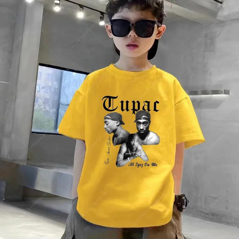

Tupac 2pac Rapper Thug Life Hip Hop Fashion Kids Cotton T-shirt Baby Tee Boys Girls Clothes Summer Child Short Sleeve Tshirt Top 110