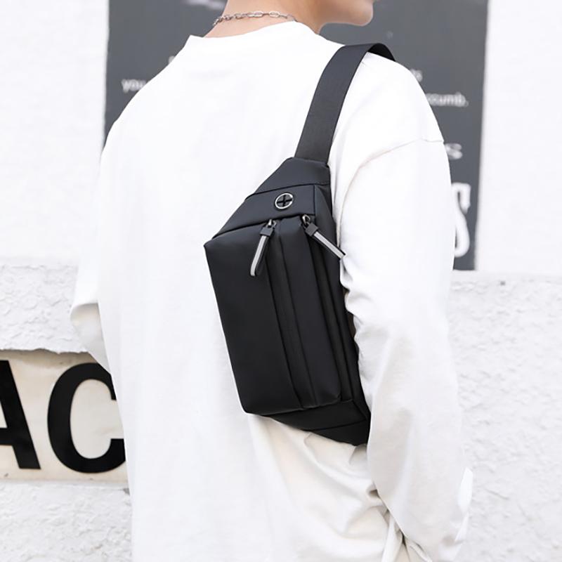 Men Waist Bag Sports Lightweight Messenger Bag Outdoor Men's Chest Bag Multifunctional Mobile Phone Bag