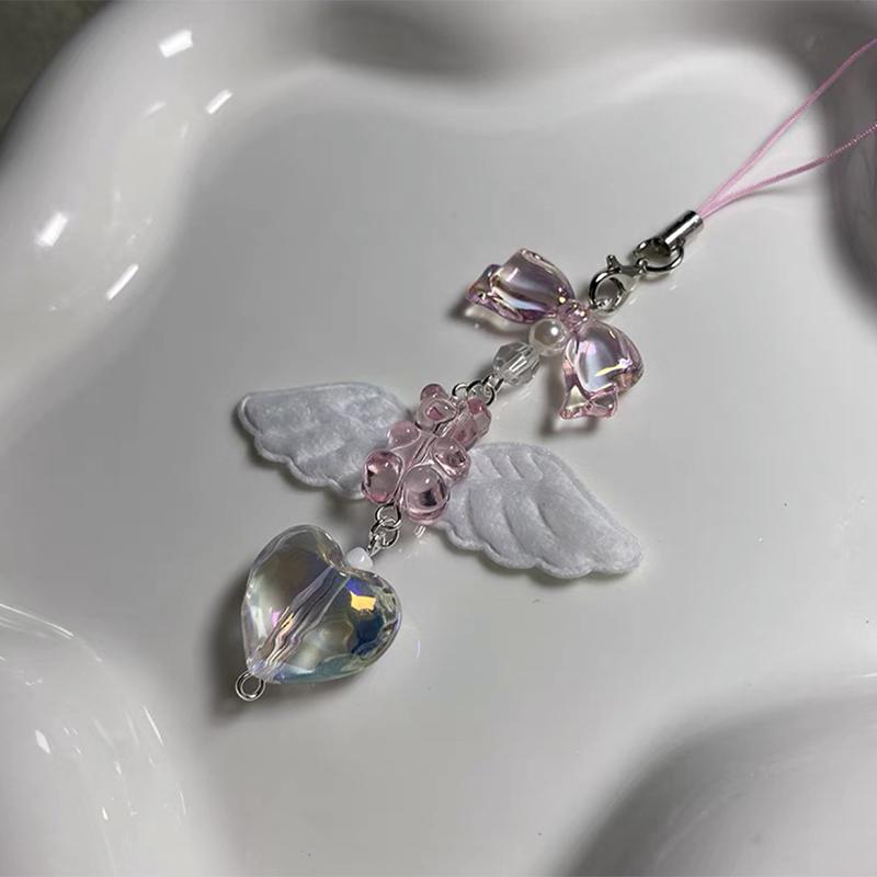 Butterfly Angel Wings Řetízky na telefon Přívěsek na klíče Taška Příslušenství Dekorace Kryt na sluchátka Kreativita Osobnost