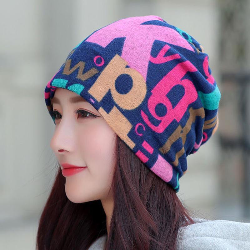 Autumn & Winter Multifunctional Double-Layer Twisted Neck Scarf Hat Mask