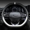 For Hyundai Ioniq 2016 2017 2018    2022 Car Steering Wheel Cover D Shape PU Leather Auto Accessories
