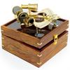 Nautischer Sextant mit Holzkiste | Viktorianische Navigationssammlung, Piraten-Nautik-Geschenkdekorationsideen, Marineinstrument Bestes Geschenk