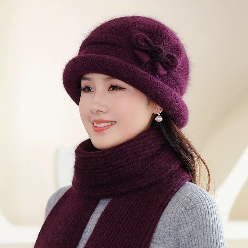 Cap winter warm rabbit fur hat female winter mother-in-law hat fleece basin hat