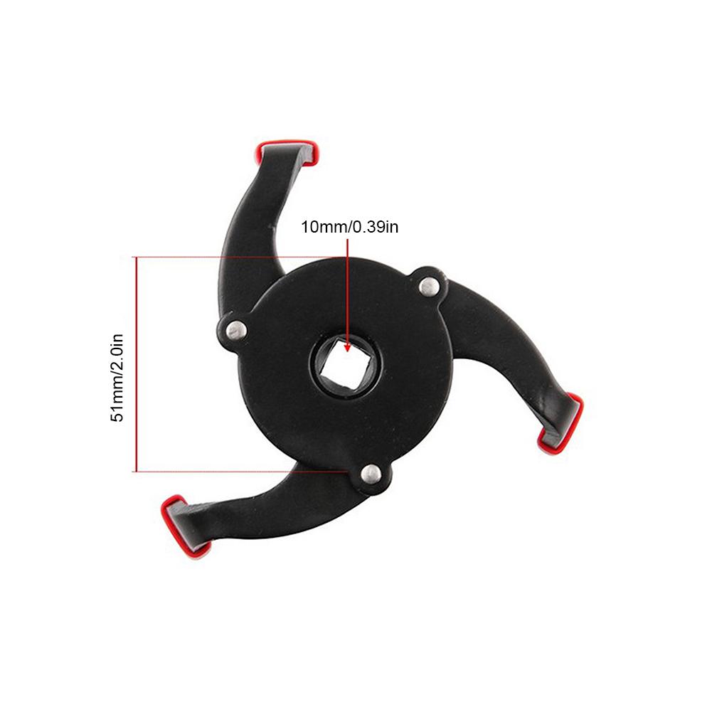 53 108mm Oil Filter Wrench 3 Jaws Adjustable Removal Spanner Universal Car Repair Tool