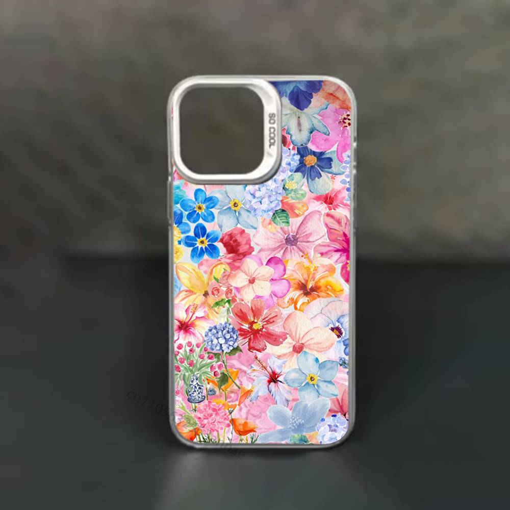Fashion Flowe Phone Case for iPhone 17 11 12 Pro Max Plus Mini Air SE  16e 14 15 16 13 Soft Shell