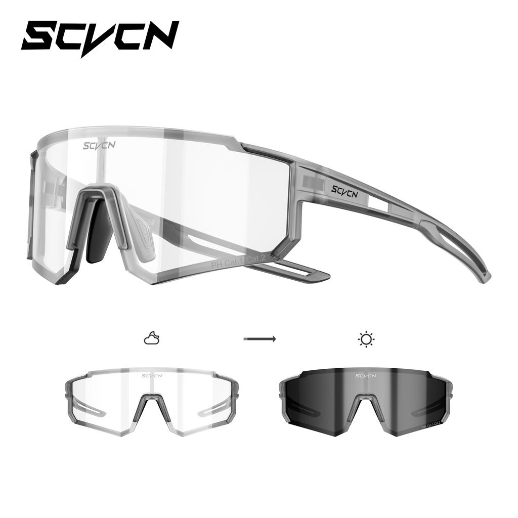 SCVCN Photochromic Hiking Eyewear Cycling Glasses Sports Sunglasses for Women Outdoor Road MTB Bike Glasses UV400 Men Windproof