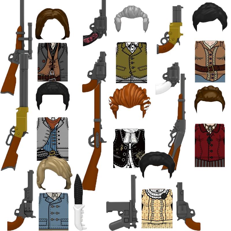 Medieval Military Figures Octopus Sea Demon Knights Building Blocks Weapons Accessories Sword Temple Spear Shield MOC MINiBricks