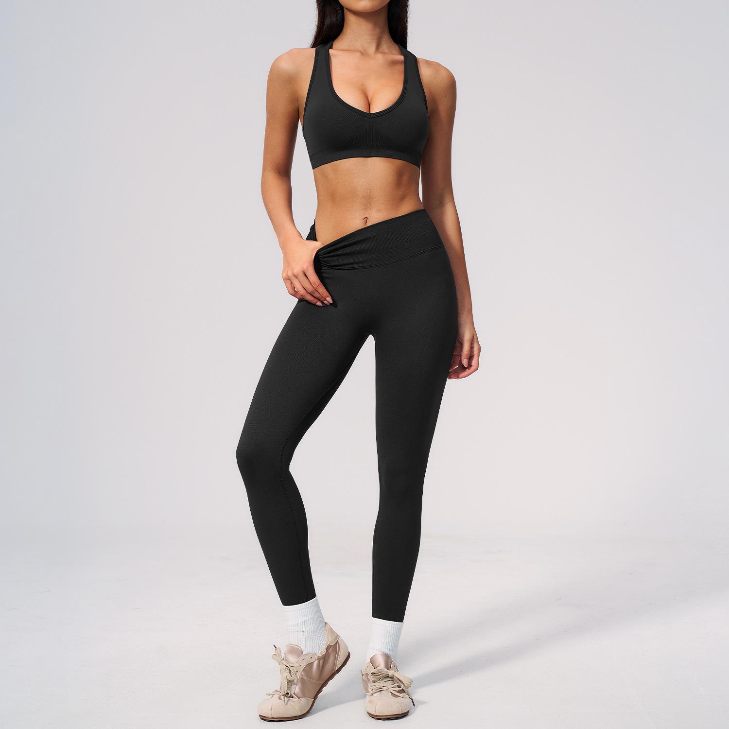 Women s High Elastic Seamless Yoga Set - Quick Dry, Hip Lifting Fitness Apparel L