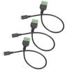 3pcs Micro USB 5 Pin Male To 5 Pin Screw with Shield Solderless Terminal Plug Adapter Cable