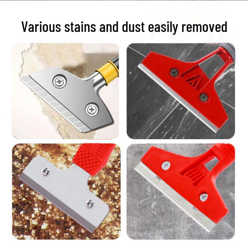 Multi-Functional Long Handle Scraper: Glass, Tile, and Glue Remover Cleaning Tool