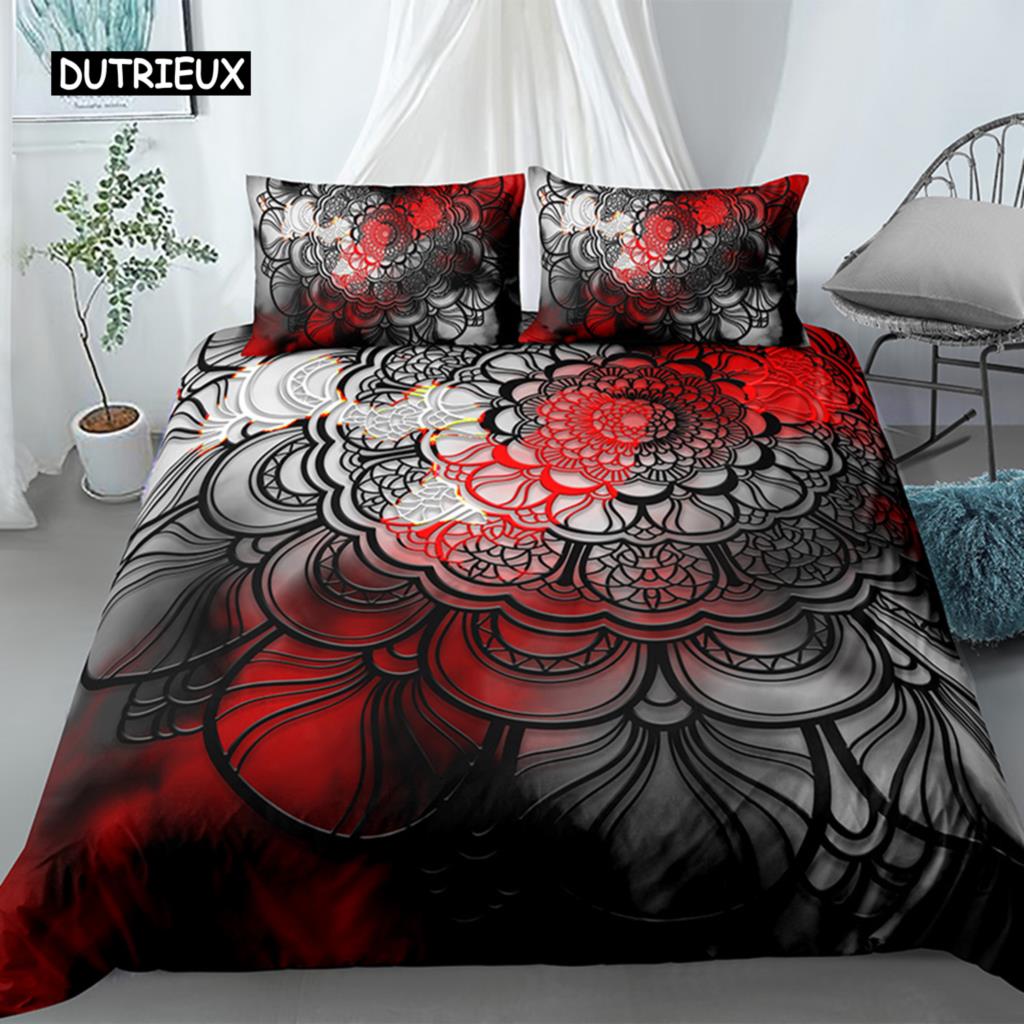 Vibrant Stylish King Queen Full Double Twin Comforter Quilt Mandala Bohemian Bedspreads Bed Sets Polyester