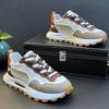 2025 Summer New Men's Shoes Mesh Breathable Sports Two Tone Shoelaces Casual Shoes Trendy Versatile Thick Soled Sports Shoes