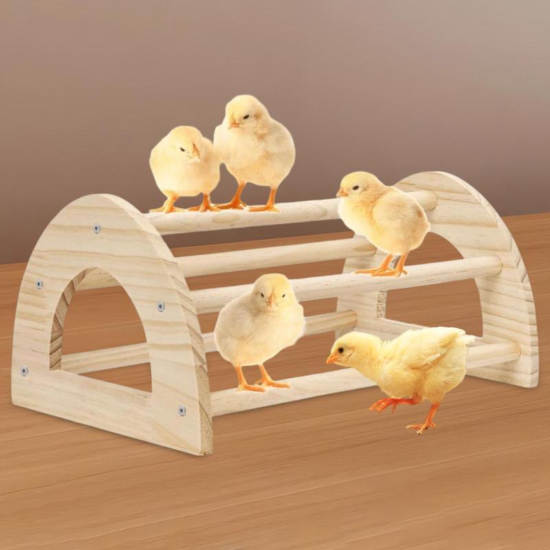 Parrot Perch Bird Stand Wooden Roosting Bar Chick Gym Chicken Toy for Poultry Rest Training