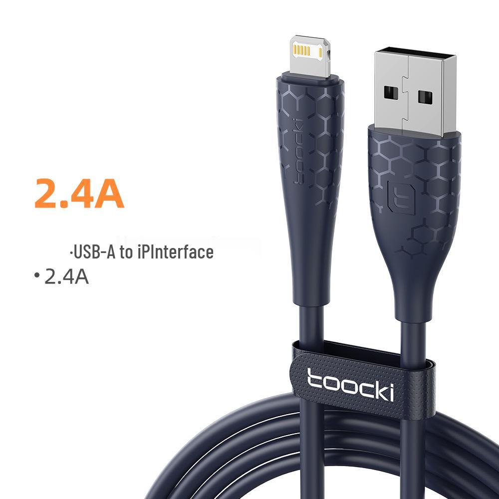 Toocki Fast Charging Bionic Silicone Cable 2.4A for Apple iPhone 11/12/13/14
